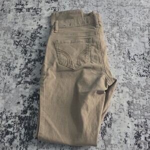 Hollister Slim Straight Jeans in Beige Tan